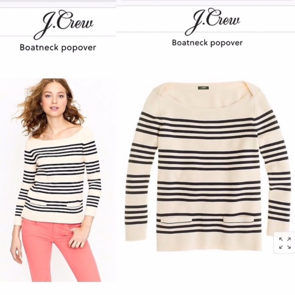 J. Crew Boatneck Popover Sweater